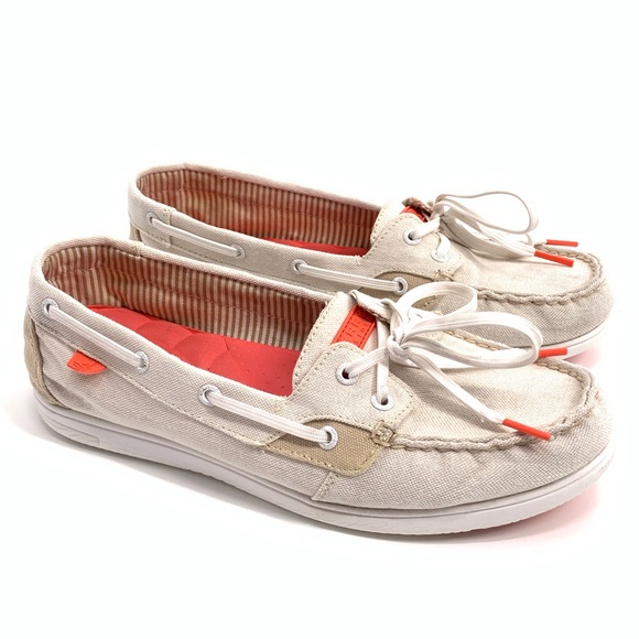 sperry canvas slip on womens